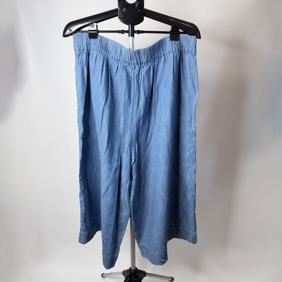 Madewell Chambray Huston Pull-On Crop Pants - Picture 7 of 12